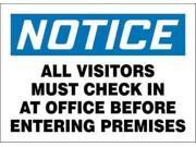 ACCUFORM SIGNS 219106 7X10P Notice Sign Plastic 7x10In English