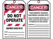 ACCUFORM SIGNS TAR404 Danger Tag By The Roll 6 1 4 x 3 PK 100