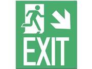 ADDLIGHT 40.20 Exit Sign 10 x 9In Glow GRN Exit ENG