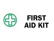 BRADY 85361 First Aid Sign 3 1 2 x 10In ENG SURF