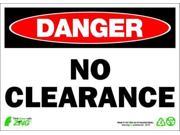 ZING 2116A Danger Sign 10 x 14In R and BK WHT ENG