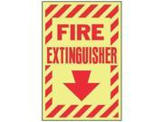 ACCUFORM SIGNS MLFX534GP Fire Extinguisher Sign 10 x 7In R YEL