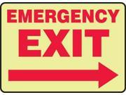 ACCUFORM SIGNS MLEX570GP Exit Sign Emergency Exit Arrow Right