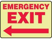 ACCUFORM SIGNS MLEX571GF Exit Sign Emergency Exit Arrow Left