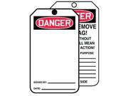 Danger Tag Accuform Signs TAR423 6 1 4 Hx3 W