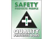 ACCUFORM SIGNS PST116 Poster Safety Protects People 18 x 24