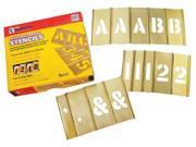C.H. Hanson 10151 Stencil Kit A Z 0 9 and Punctuation 2 Brass 1 EA
