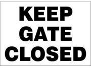 ACCUFORM SIGNS 219064 7X10A Sign Keep Gate Closed Aluminum 7x10 In.
