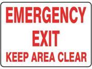 ACCUFORM SIGNS MEXT554VP Emergency Exit Sign 7 x 10In R WHT PLSTC