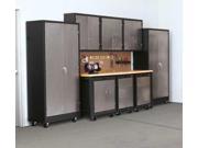 EDSAL CB721836 Storage Cabinet Black Silver 72 In. H