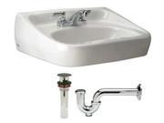 ZURN INDUSTRIES Z5344.520.1.07.00.0 Bathroom Sink Kit 18 1 4 In. W 10 In. H