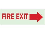 Fire Exit Sign Brady 80227 3 1 2 Hx10 W
