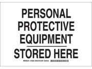 BRADY 128495 Personal Protect Sign 10 x 14In Blk Wht