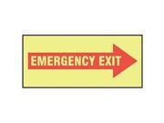 Emergency Exit Sign Accuform Signs MLEX526GF 3 1 2 Hx10 W