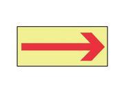 ACCUFORM SIGNS MLAD500GF Arrow Sign Red Yellow 3 1 2 x 10 In