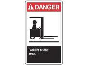 ACCUFORM SIGNS MVHR018VS Forklift Traffic Sign 10 x 7In ENG SURF