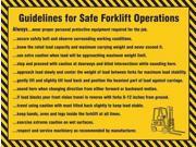 ACCUFORM SIGNS PST761 Poster Guidelines For Forklift 18 x 24