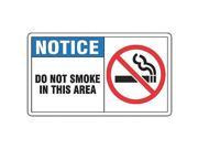 Notice No Smoking Sign Accuform Signs MSMK829VP 7 Hx10 W