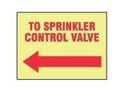 Sprinkler Control Valve Sign Accuform Signs MLFX552GP 7 Hx10 W