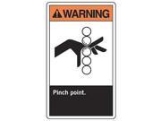 ACCUFORM SIGNS MRQM302VS Warning Sign 10 x 7In ORN and BK WHT ENG