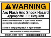 Arc Flash Protection Label Brady 102309 3 1 2 Hx5 W