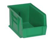 QUANTUM STORAGE SYSTEMS QUS221GN Hang and Stack Bin 6 In W 5 In H Green