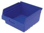 AKRO MILS 30010BLUE Shelf Bin 11 1 8 In. W 6 In. H Blue