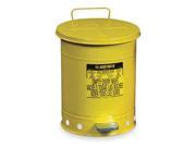 JUSTRITE 09501 Oily Waste Can 14 Gal. Steel Yellow