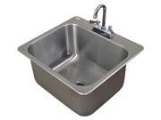 DI 1 2012 Drop In Sink w Faucet 23 In. L 12 In. H