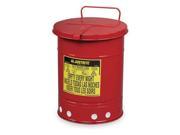 JUSTRITE 09510 Oily Waste Can 14 Gal. Steel Red
