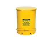 JUSTRITE 09701 Oily Waste Can 21 Gal. Steel Yellow