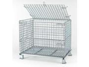 Silver Collapsible Bulk Container 4000 lb Capacity C324028S4L Nashville Wire