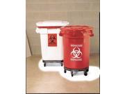 FG263294RED Biohazard Waste Container 27 1 4 In. H