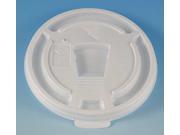 Drink Thru Tear Tab Lock Back Disposable Lid White Wincup DT10