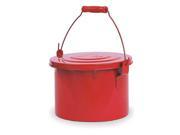 EAGLE B 604 Bench Can 1 Gal. Galvanized Steel Red