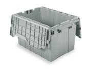 Gray Attached Lid Container 391204W024 Akro Mils