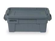 Rubbermaid Commercial FG9S3000GRAY Brute Tote with Lid 14 gallon Capacity Gray