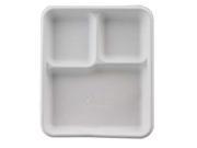 9 1 2 Disposable Cafeteria Tray White Chinet 22023