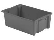 LEWISBINS SN2818 10 Gray Stack and Nest Bin 28 1 2 In L Gray