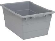 QUANTUM STORAGE SYSTEMS TUB2417 12GY Cross Stacking Bin 12 In. H 23 3 4 In. L
