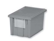 QUANTUM STORAGE SYSTEMS SNT180GY Nest and Stack Container 18 in. L Gray
