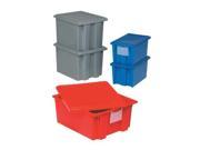 Aviditi BINS112 Stack and Nest Containers 16 x 10 x 8 7 8 Gray Pack of 6