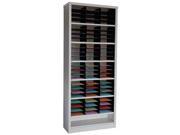 Vertical Literature Organizer 72 Compartments Tan 5CRY7