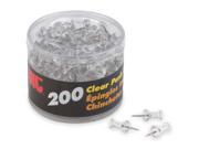 1 2 Push Pins Clear Officemate 35711