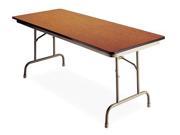 Rectangle Folding Table 30 D x 96 W x 30 H Walnut Beige 3W111
