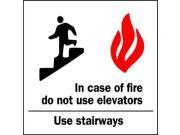 Fire Stairways Sign Brady 41062 7 Hx10 W