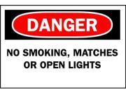 BRADY 47203 Danger No Smoking Sign 10 x 14In ENG