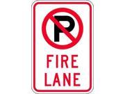 Fire Lane Sign Zing 2491 18 Hx12 W