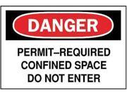 BRADY 65817 Danger Sign 10 x 14In R and BK WHT ENG