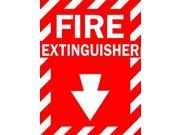 Fire Extinguisher Sign Brady 69074 14 Hx10 W
